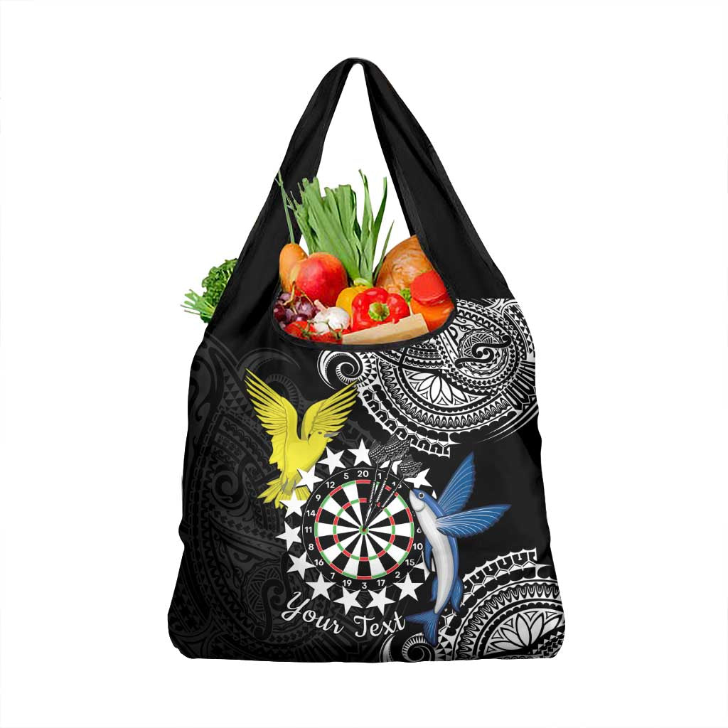 Cook Islands Darts Grocery Bag Kuki Airani Tribal Pattern