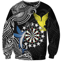 Personalised Cook Islands Darts Sweatshirt Kuki Airani Tribal Pattern