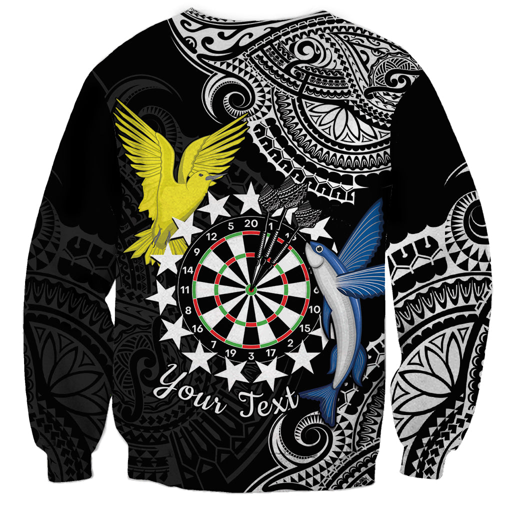 Personalised Cook Islands Darts Sweatshirt Kuki Airani Tribal Pattern