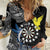 Personalised Cook Islands Darts Women Casual Shirt Kuki Airani Tribal Pattern