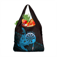 Aloha Hawaii Darts Grocery Bag Dart Board With Polynesian Shark - Blue