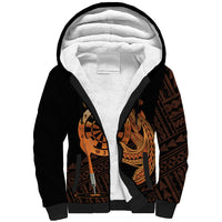Aloha Hawaii Darts Sherpa Hoodie Dart Board With Polynesian Shark - Gold