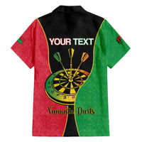 Personalised Vanuatu Darts Family Matching Puletasi and Hawaiian Shirt Happiness Is A Tight Threesome Sand Drawing Art