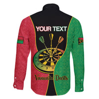 Personalised Vanuatu Darts Family Matching Short Sleeve Bodycon Dress and Hawaiian Shirt Happiness Is A Tight Threesome Sand Drawing Art