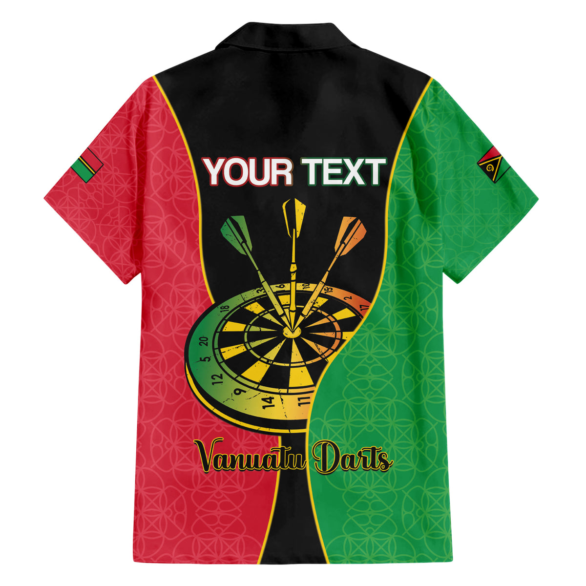 Personalised Vanuatu Darts Hawaiian Shirt Happiness Is A Tight Threesome Sand Drawing Art