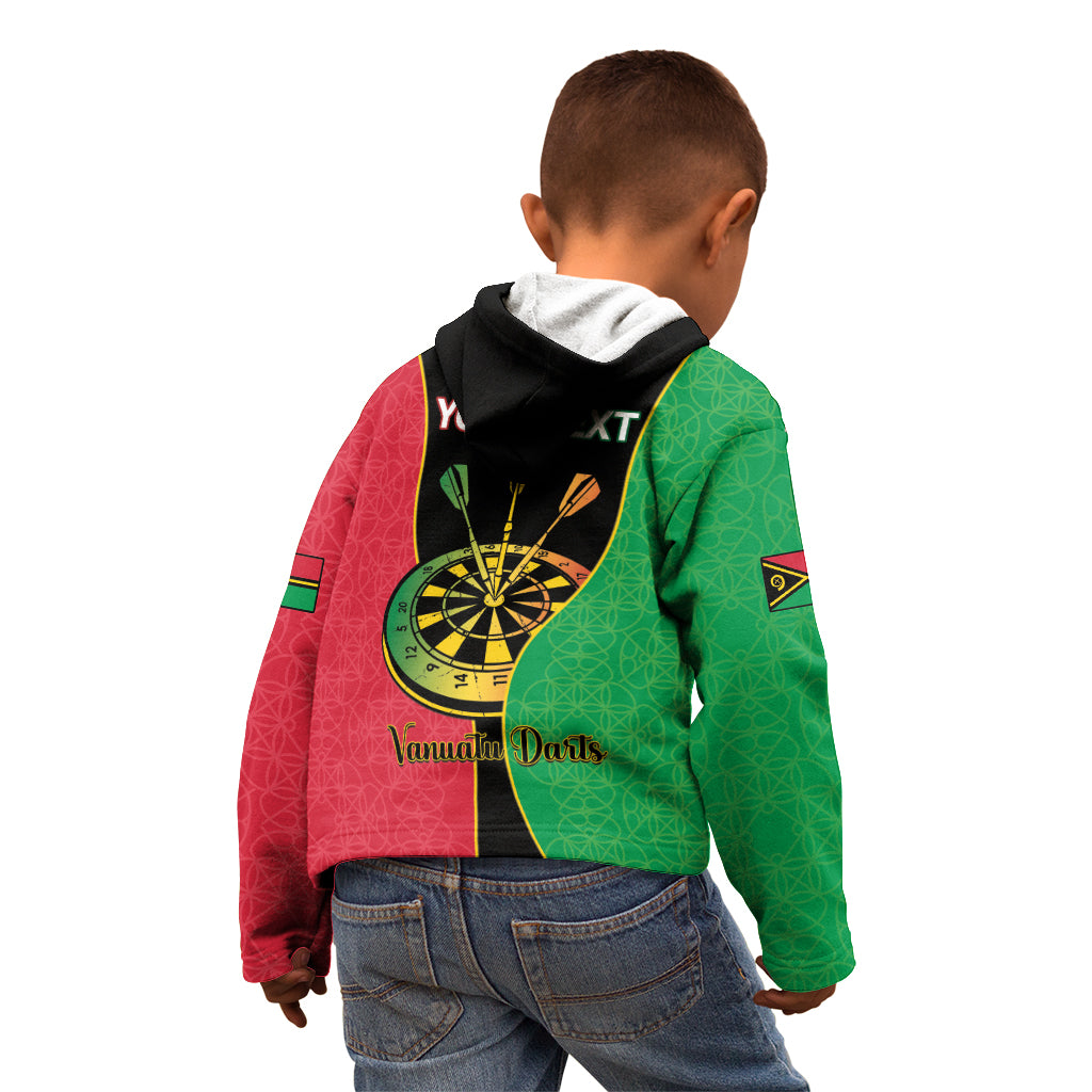 Personalised Vanuatu Darts Kid Hoodie Happiness Is A Tight Threesome Sand Drawing Art