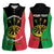 Personalised Vanuatu Darts Women Sleeveless Polo Shirt Happiness Is A Tight Threesome Sand Drawing Art