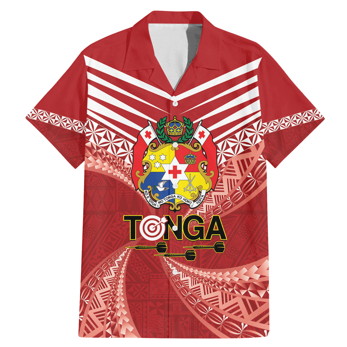 Tonga Darts Family Matching Mermaid Dress and Hawaiian Shirt Tongan Ngatu Pattern