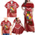 Tonga Darts Family Matching Off Shoulder Maxi Dress and Hawaiian Shirt Tongan Ngatu Pattern
