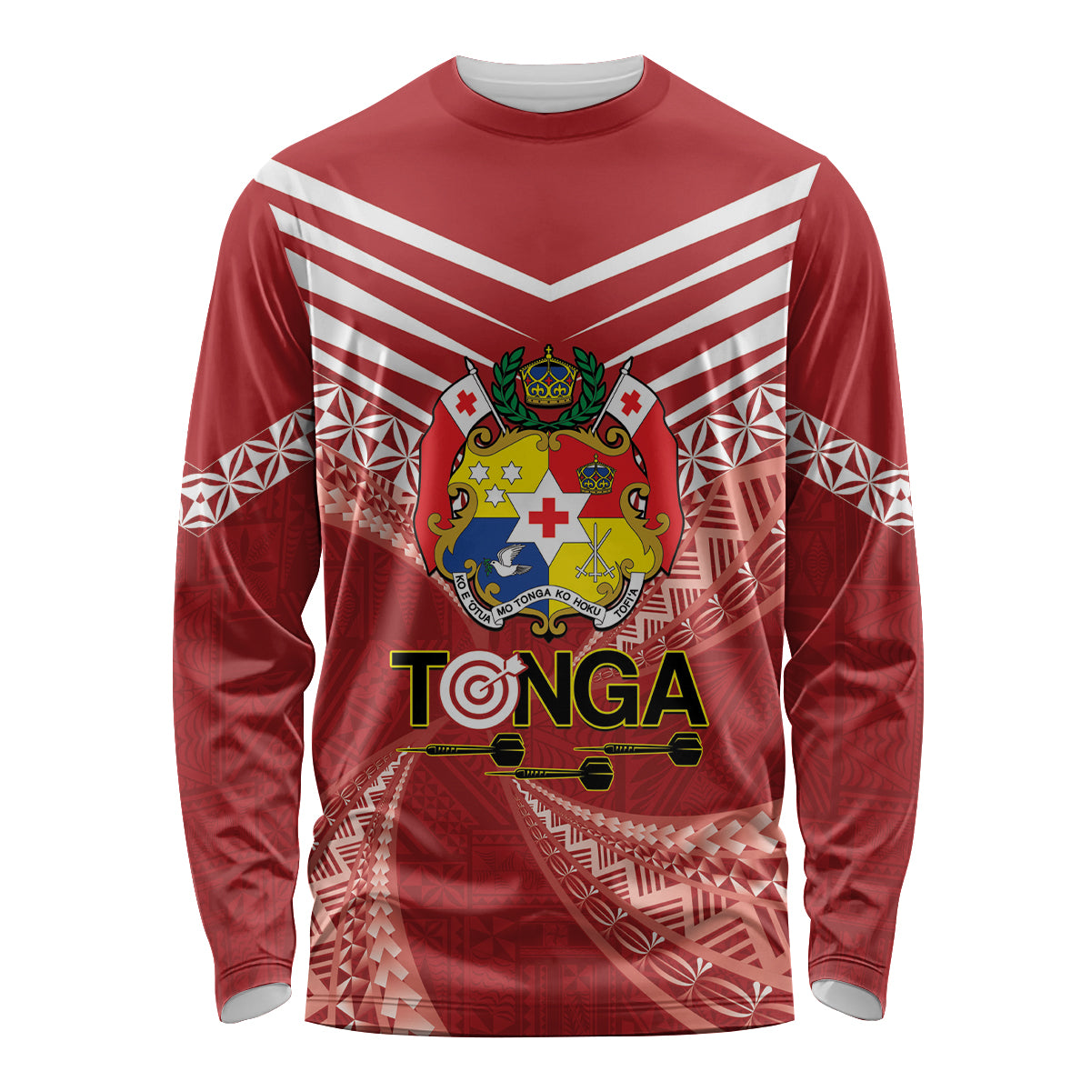 Tonga Darts Long Sleeve Shirt Tongan Ngatu Pattern