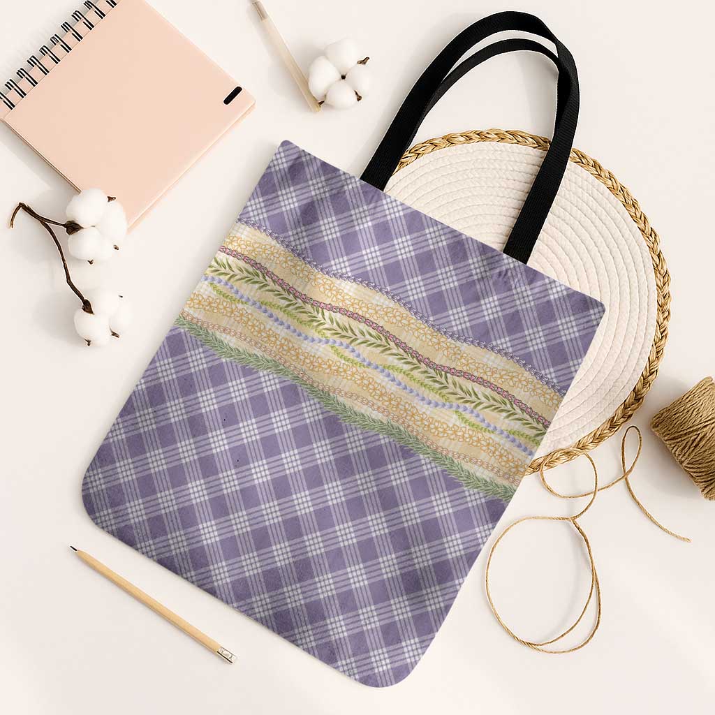 Lavender Palaka Hawaii Leis Elegant Vibes Tote Bag