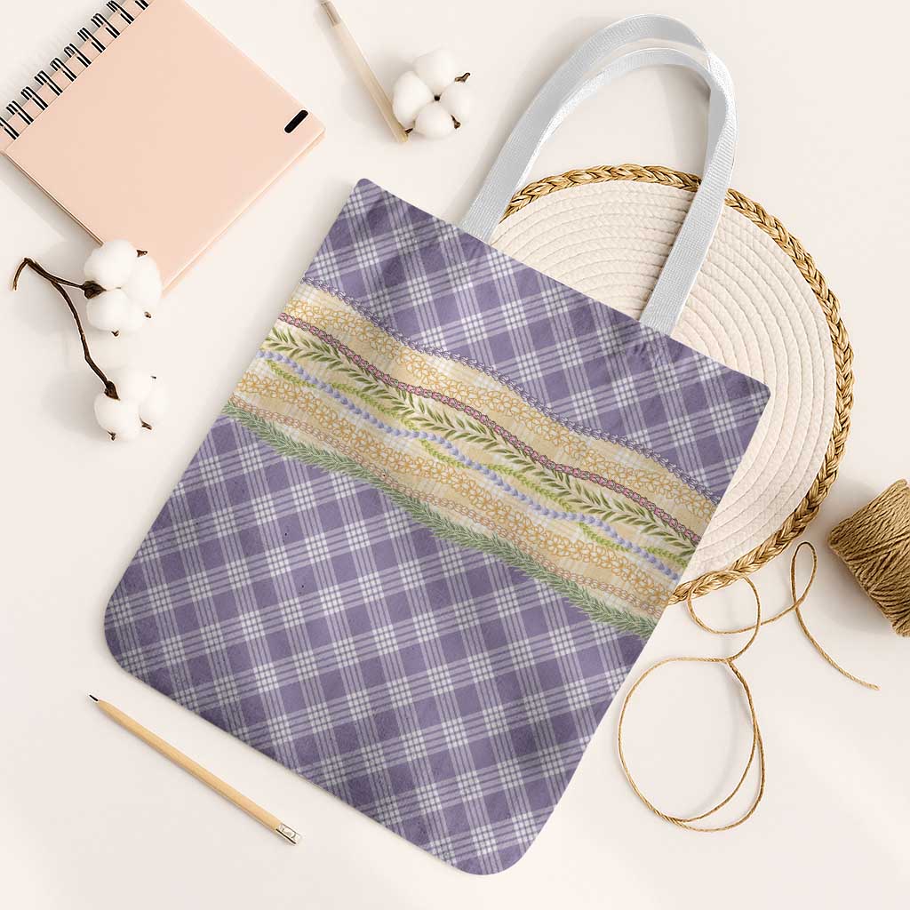 Lavender Palaka Hawaii Leis Elegant Vibes Tote Bag