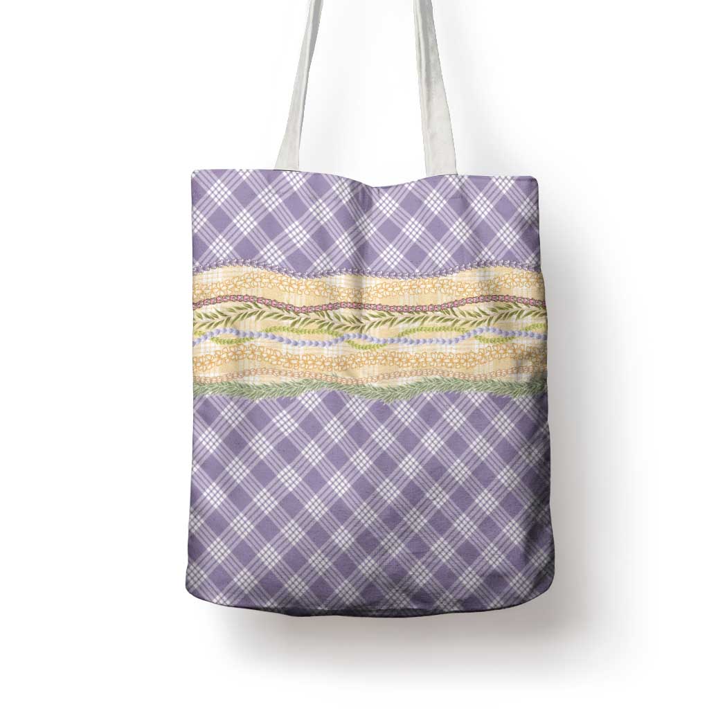 Lavender Palaka Hawaii Leis Elegant Vibes Tote Bag