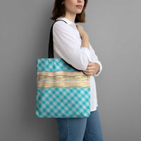 Turquoise Palaka Hawaii Leis Elegant Vibes Tote Bag