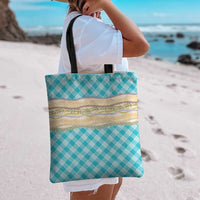 Turquoise Palaka Hawaii Leis Elegant Vibes Tote Bag