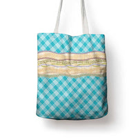 Turquoise Palaka Hawaii Leis Elegant Vibes Tote Bag