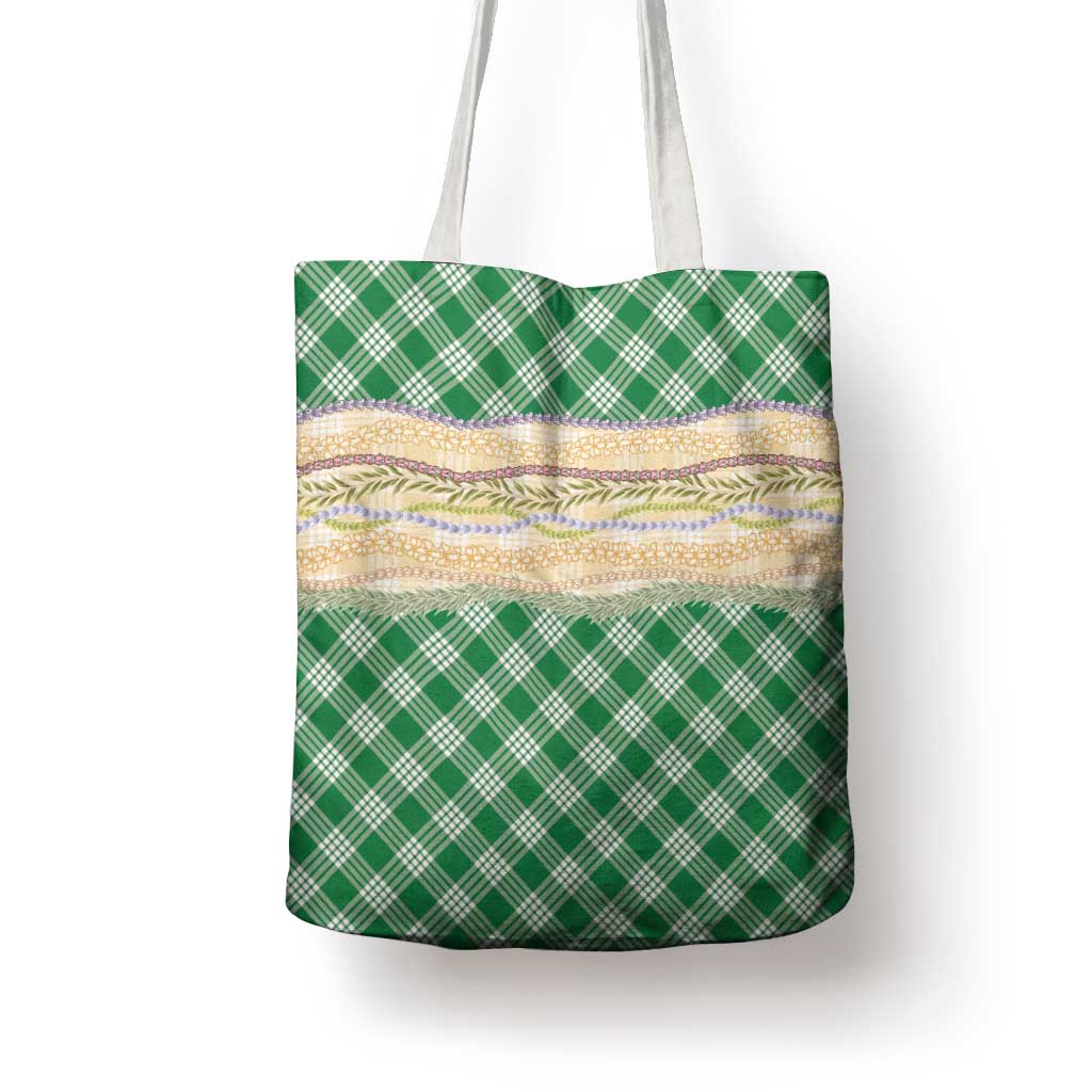 Green Palaka Hawaii Leis Elegant Vibes Tote Bag