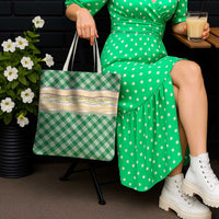 Green Palaka Hawaii Leis Elegant Vibes Tote Bag