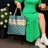 Cyan Palaka Hawaii Leis Elegant Vibes Tote Bag