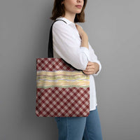 Burgundy Palaka Hawaii Leis Elegant Vibes Tote Bag