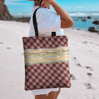 Burgundy Palaka Hawaii Leis Elegant Vibes Tote Bag