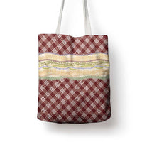 Burgundy Palaka Hawaii Leis Elegant Vibes Tote Bag