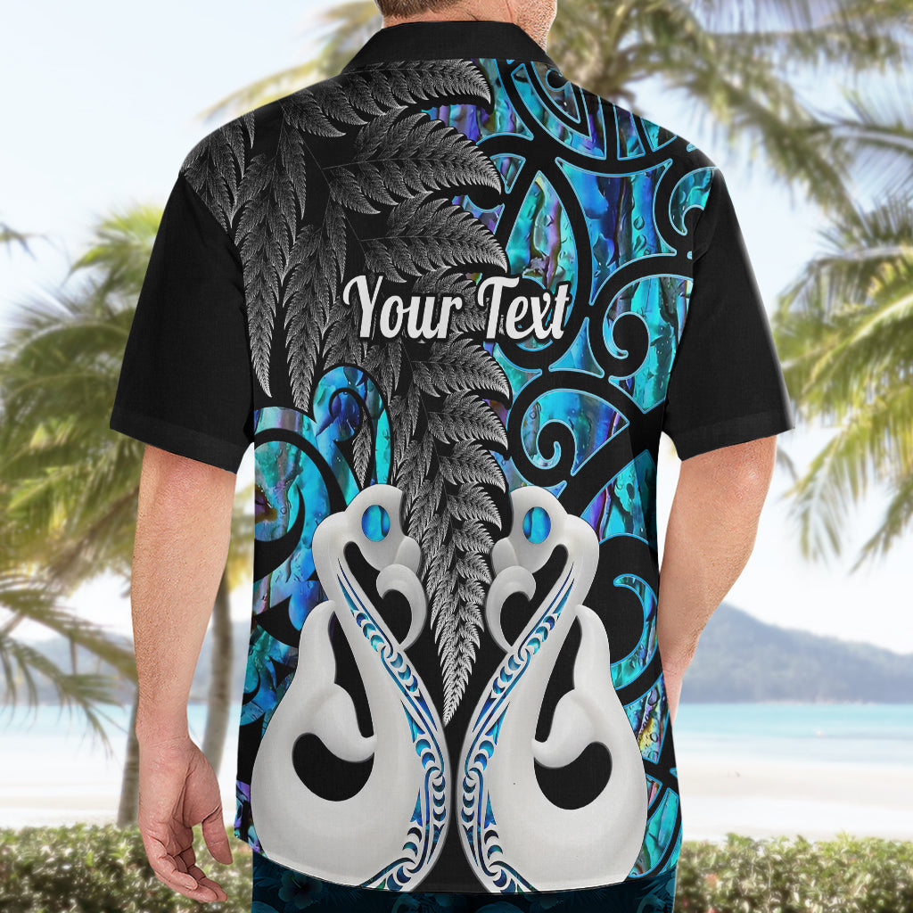 Personalised New Zealand Hawaiian Shirt Te Manaia Mangopare Maori And Fern Blue Style LT14 - Polynesian Pride