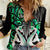 Personalised New Zealand Women Casual Shirt Te Manaia Mangopare Maori And Fern Green Style LT14 Female Green - Polynesian Pride