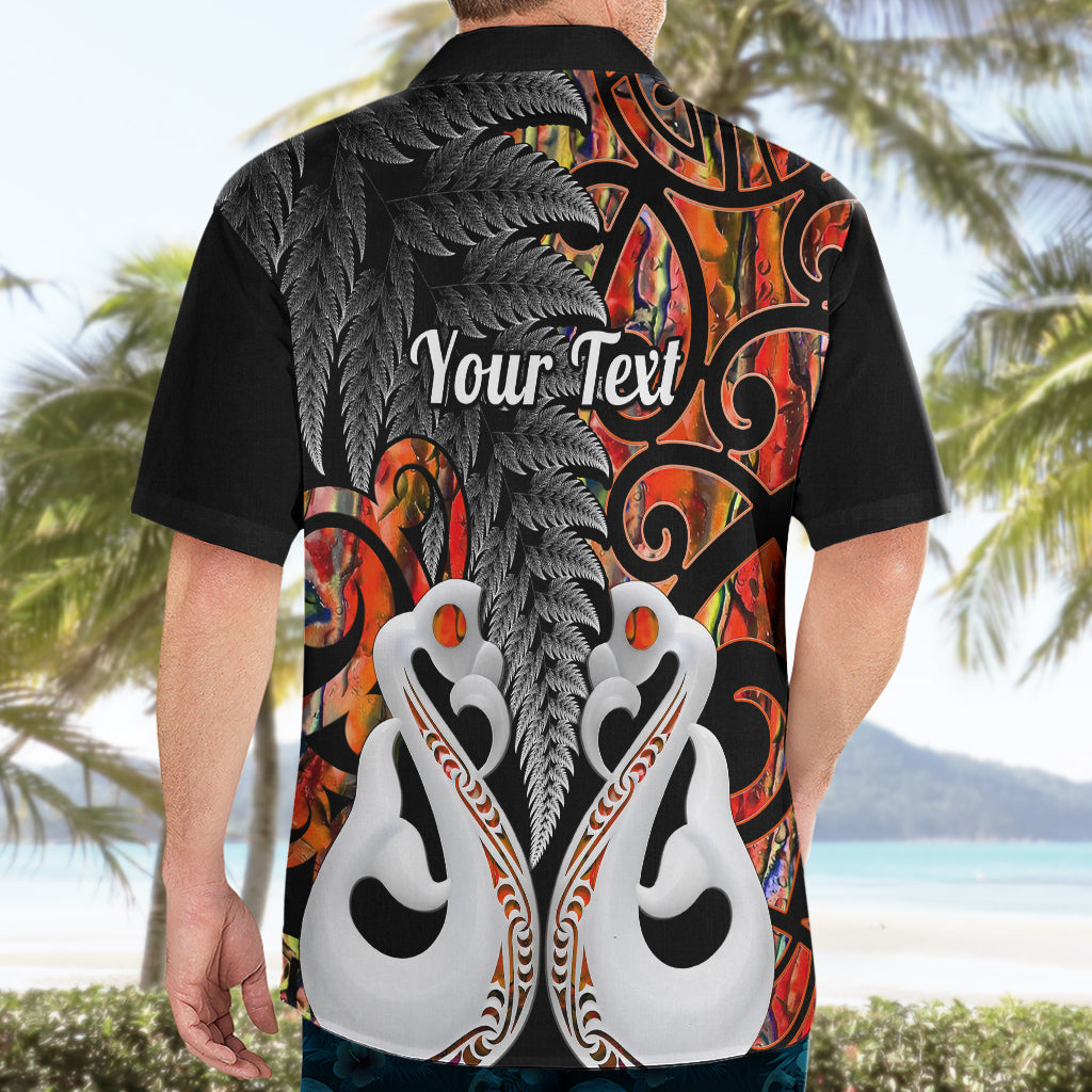 Personalised New Zealand Hawaiian Shirt Te Manaia Mangopare Maori And Fern Orange Style LT14 - Polynesian Pride