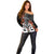 Personalised New Zealand Off Shoulder Sweater Te Manaia Mangopare Maori And Fern Orange Style LT14 - Polynesian Pride