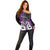 Personalised New Zealand Off Shoulder Sweater Te Manaia Mangopare Maori And Fern Purple Style LT14 - Polynesian Pride