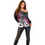 Personalised New Zealand Off Shoulder Sweater Te Manaia Mangopare Maori And Fern Pink Style LT14 - Polynesian Pride