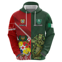 Custom Samoa And Ireland Rugby Hoodie Ikale Tahi With Shamrocks