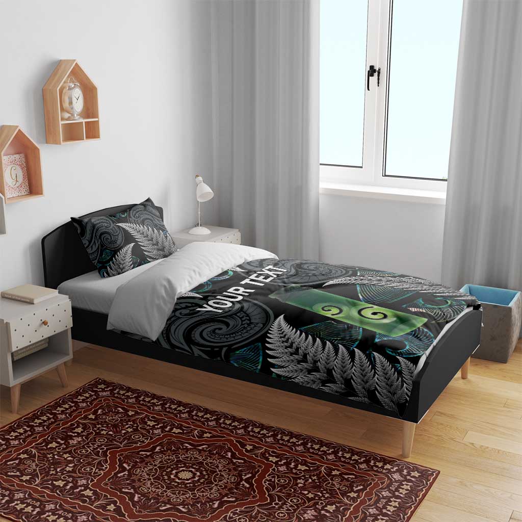 Personalised New Zealand Toki Bedding Set Silver Fern Mix Aotearoa Maori Pattern LT14 - Polynesian Pride