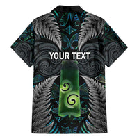Personalised New Zealand Toki Family Matching Long Sleeve Bodycon Dress and Hawaiian Shirt Silver Fern Mix Aotearoa Maori Pattern