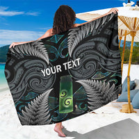 Personalised New Zealand Toki Sarong Silver Fern Mix Aotearoa Maori Pattern
