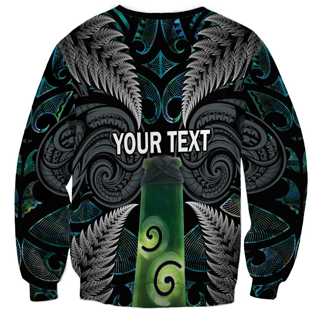 Personalised New Zealand Toki Sweatshirt Silver Fern Mix Aotearoa Maori Pattern LT14 - Polynesian Pride