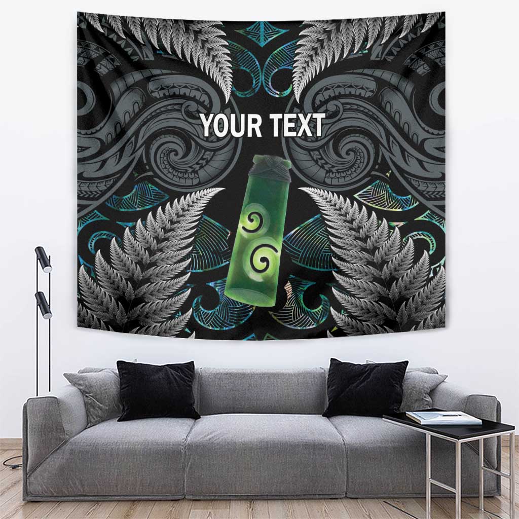 Personalised New Zealand Toki Tapestry Silver Fern Mix Aotearoa Maori Pattern LT14 Black - Polynesian Pride
