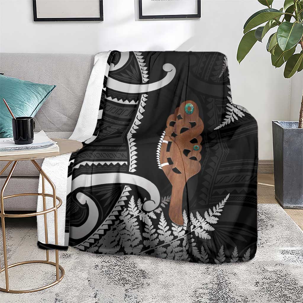 New Zealand Maripi Blanket Silver Fern Mix Aotearoa Maori Pattern