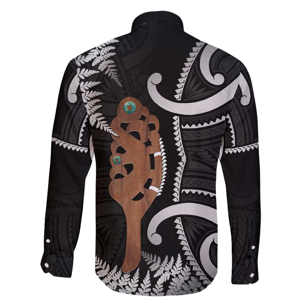 New Zealand Maripi Family Matching Mermaid Dress and Hawaiian Shirt Silver Fern Mix Aotearoa Maori Pattern LT14 - Polynesian Pride