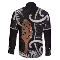 New Zealand Maripi Family Matching Tank Maxi Dress and Hawaiian Shirt Silver Fern Mix Aotearoa Maori Pattern LT14 - Polynesian Pride
