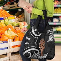 New Zealand Maripi Grocery Bag Silver Fern Mix Aotearoa Maori Pattern