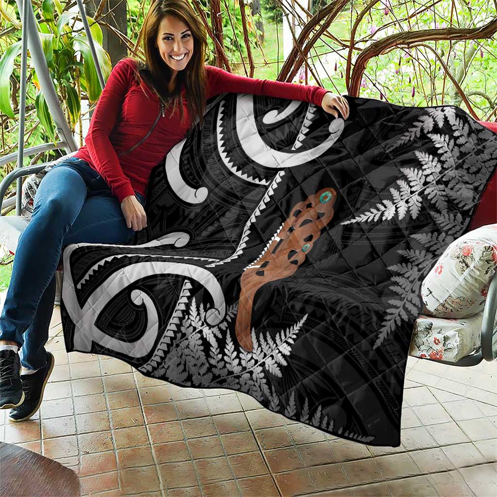 New Zealand Maripi Quilt Silver Fern Mix Aotearoa Maori Pattern