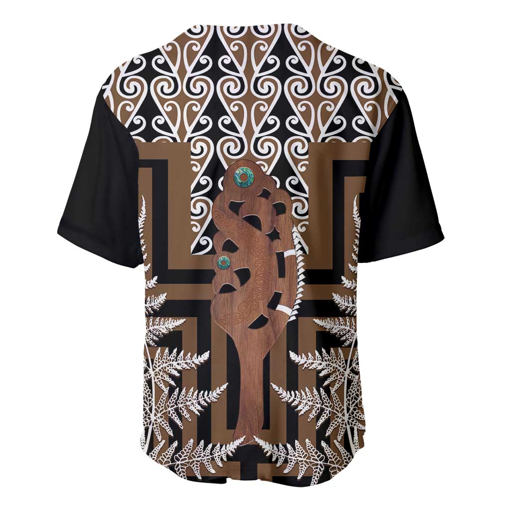 New Zealand Baseball Jersey Maori Maripi Knife With Poutama Art