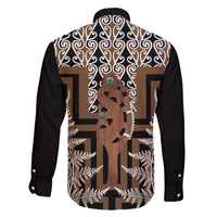 New Zealand Family Matching Mermaid Dress and Hawaiian Shirt Maori Maripi Knife With Poutama Art LT14 - Polynesian Pride