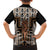 New Zealand Family Matching Off The Shoulder Long Sleeve Dress and Hawaiian Shirt Maori Maripi Knife With Poutama Art