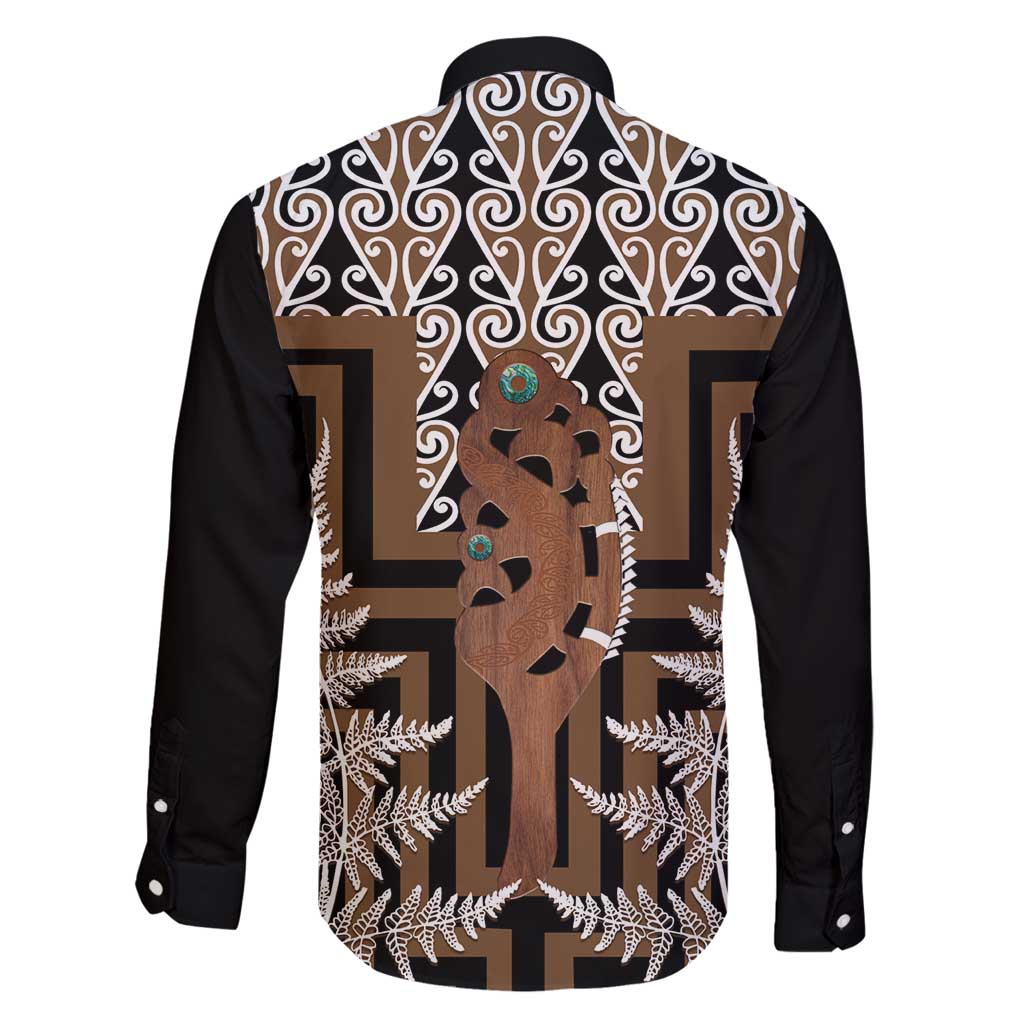 New Zealand Family Matching Tank Maxi Dress and Hawaiian Shirt Maori Maripi Knife With Poutama Art LT14 - Polynesian Pride
