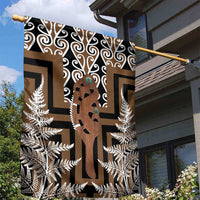 New Zealand Garden Flag Maori Maripi Knife With Poutama Art