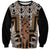 New Zealand Sweatshirt Maori Maripi Knife With Poutama Art