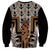 New Zealand Sweatshirt Maori Maripi Knife With Poutama Art